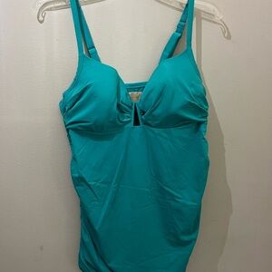 Cacique Turquoise Tankini Top 38DD